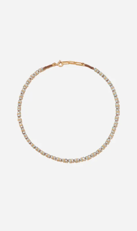 Tityaravy | Amara Aquamarine Necklace - Plaque / Topaz Blue sold by Sister & Co