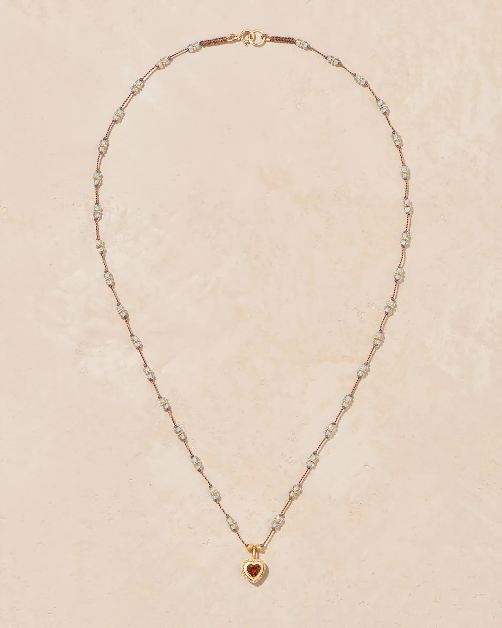 Tityaravy | Talisman Veha Aquamarine Necklace - Beige / Topaz / Maderia Citrine sold by Sister & Co product image thumbnail 3