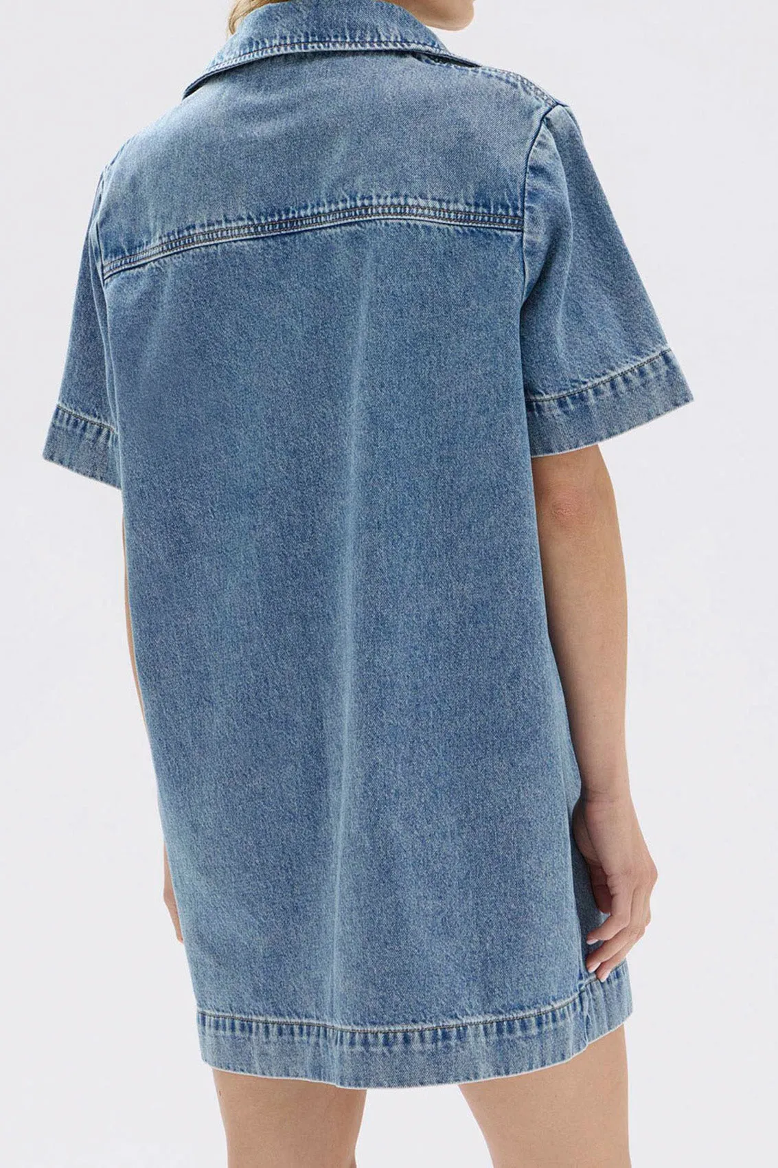 Assembly Label | Genevieve Denim Mini Dress - Dark Stone sold by Sister & Co product image thumbnail 5