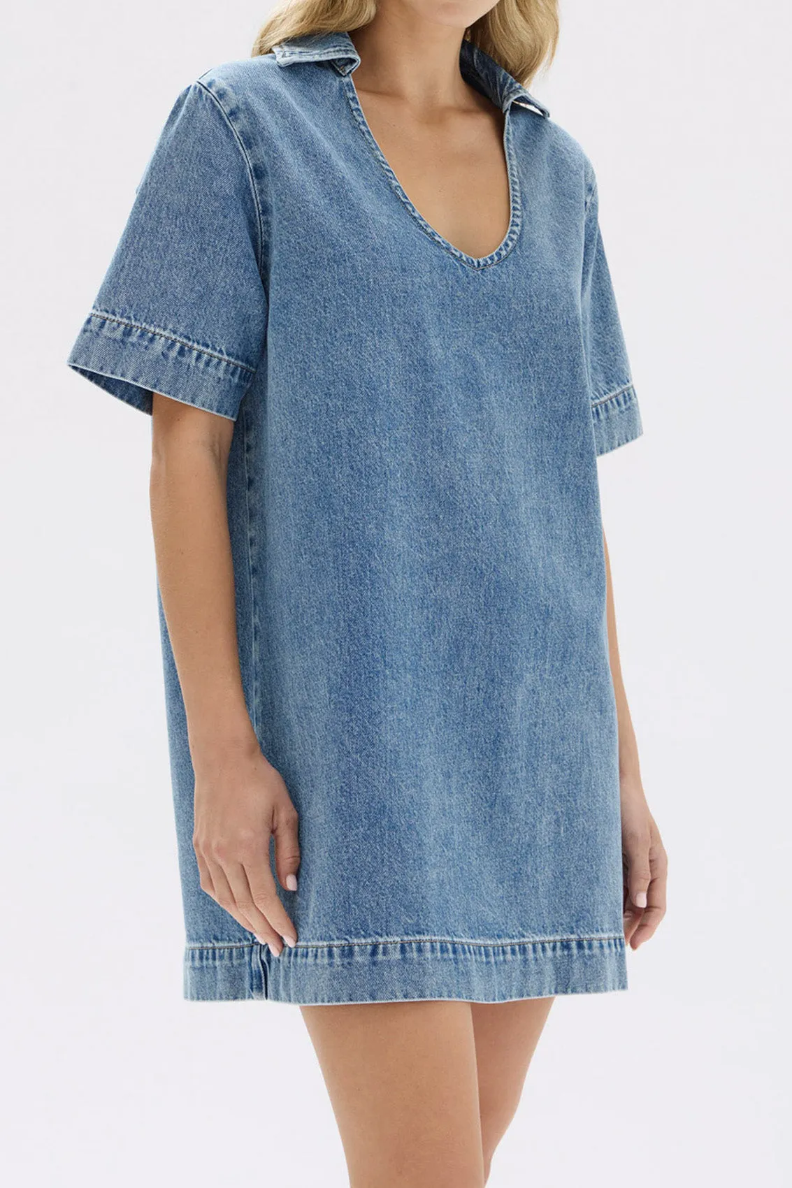 Assembly Label | Genevieve Denim Mini Dress - Dark Stone sold by Sister & Co product image thumbnail 2
