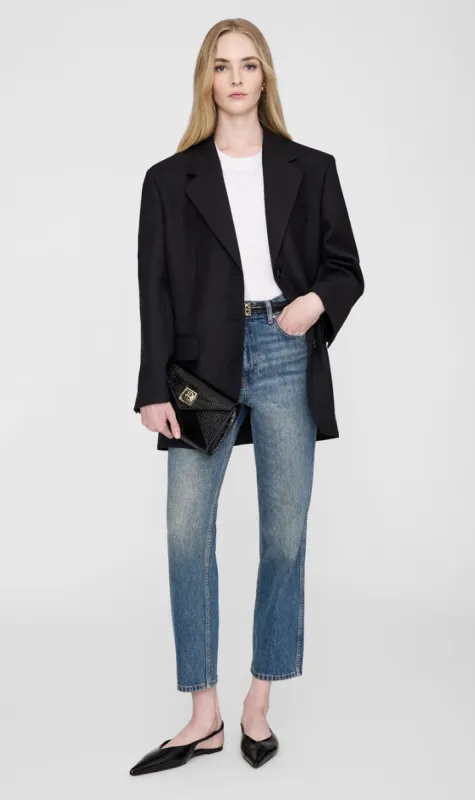 Anine Bing | Small Elly Clutch - Black Embossed sold by Sister & Co