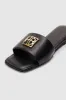Anine Bing | Ria Slides Gold Hardware - Black sold by Sister & Co