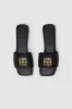 Anine Bing | Ria Slides Gold Hardware - Black sold by Sister & Co