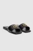 Anine Bing | Ria Slides Gold Hardware - Black sold by Sister & Co