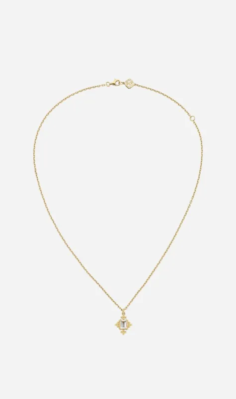 Zoe & Morgan | Reya Necklace - Gold/White Topaz sold by Sister & Co