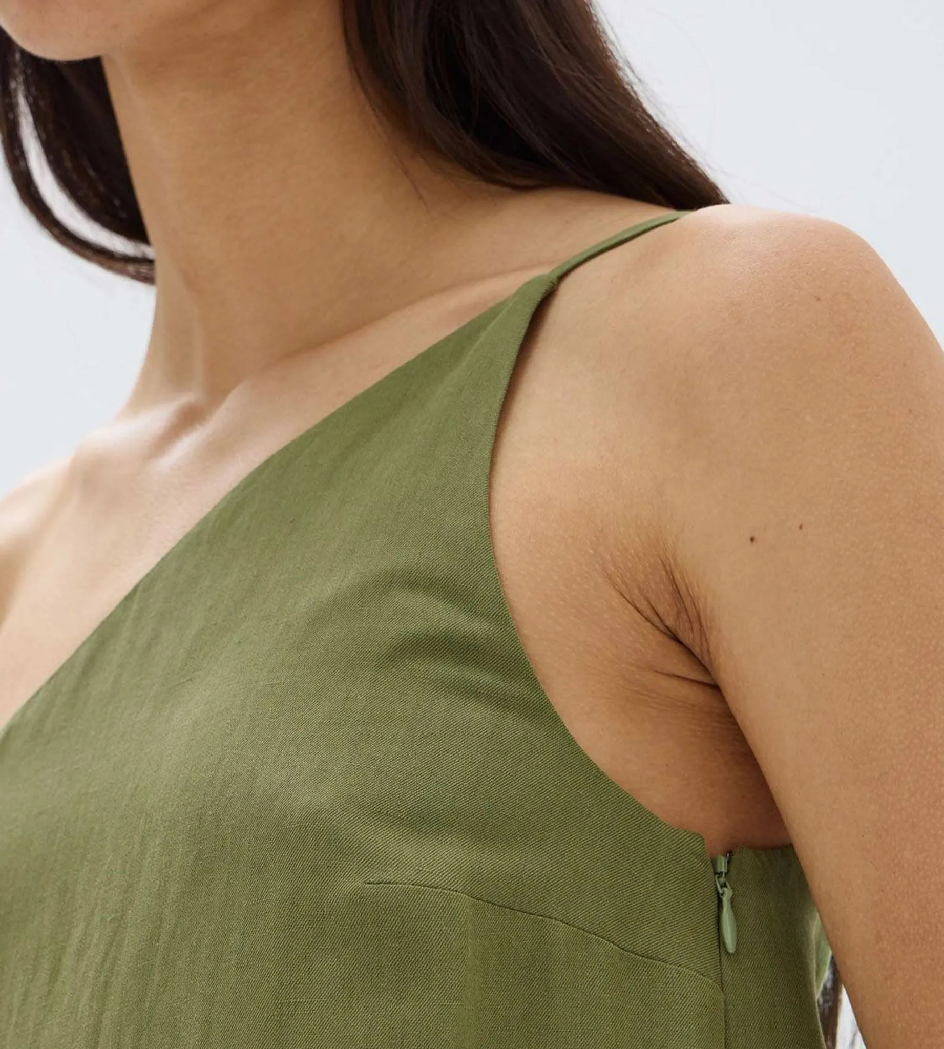 Assembly Label | Farriday Linen Silk Asymmetric Midi Dress - Pandan sold by Sister & Co product image thumbnail 5