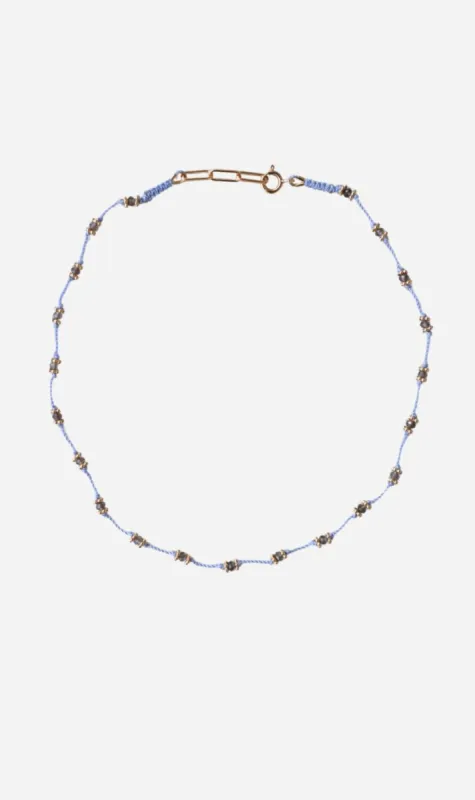 Tityaravy | Lotus Necklace - Lilac / Smoky Quartz sold by Sister & Co