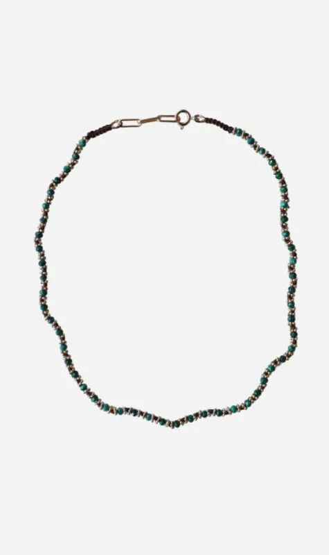 Tityaravy | Kamala Necklace - Brown / Malachite sold by Sister & Co