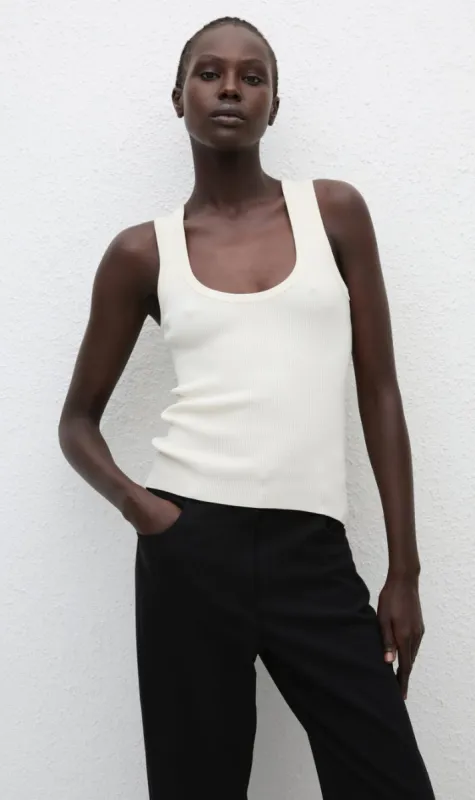 Matteau | Ribbed Tank - Ecru sold by Sister & Co