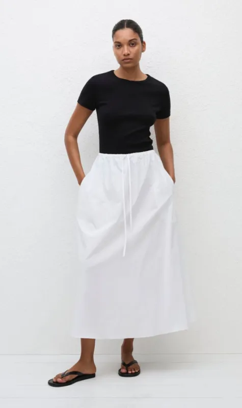Matteau | Drawcord Skirt - White sold by Sister & Co
