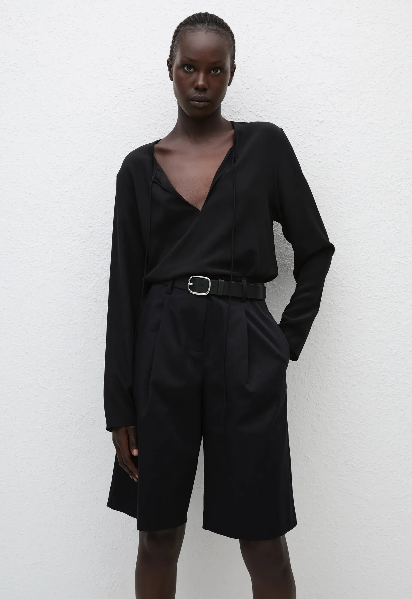 Matteau | Popover Tie Blouse - Black sold by Sisters & Co product image thumbnail 2