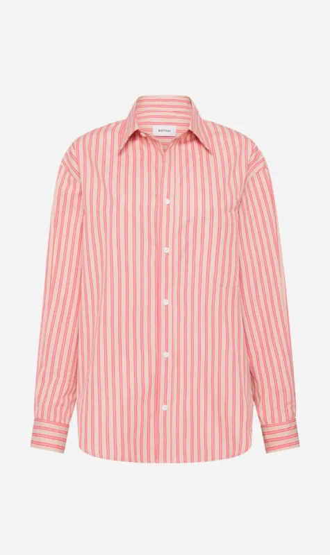 Matteau | Classic Stripe Shirt - Rose Stripe sold by Sister & Co