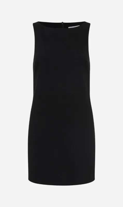 Matteau | Crepe Mini Shift Dress - Black sold by Sister & Co