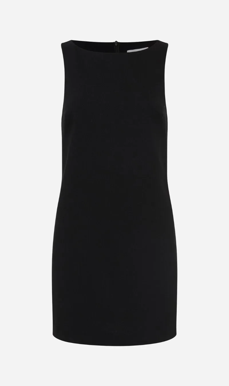 Matteau | Crepe Mini Shift Dress - Black sold by Sister & Co