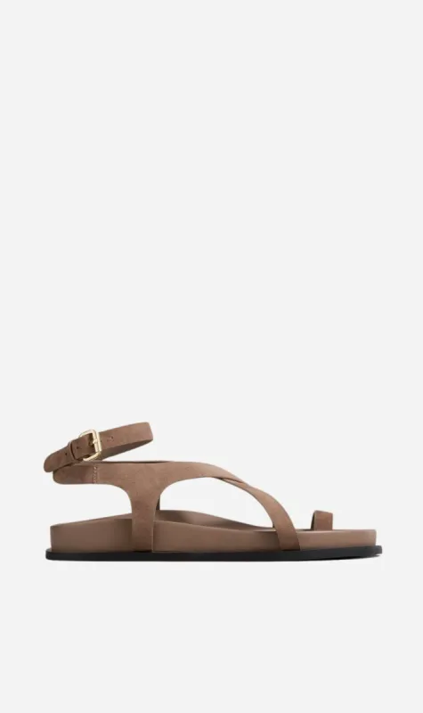 A.Emery | The Jalen Slim Sandal - Caribou Suede sold by Sister & Co