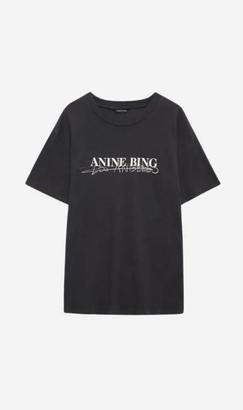 ANINE BING WALKER TEE SPOTTED LEOPARD T