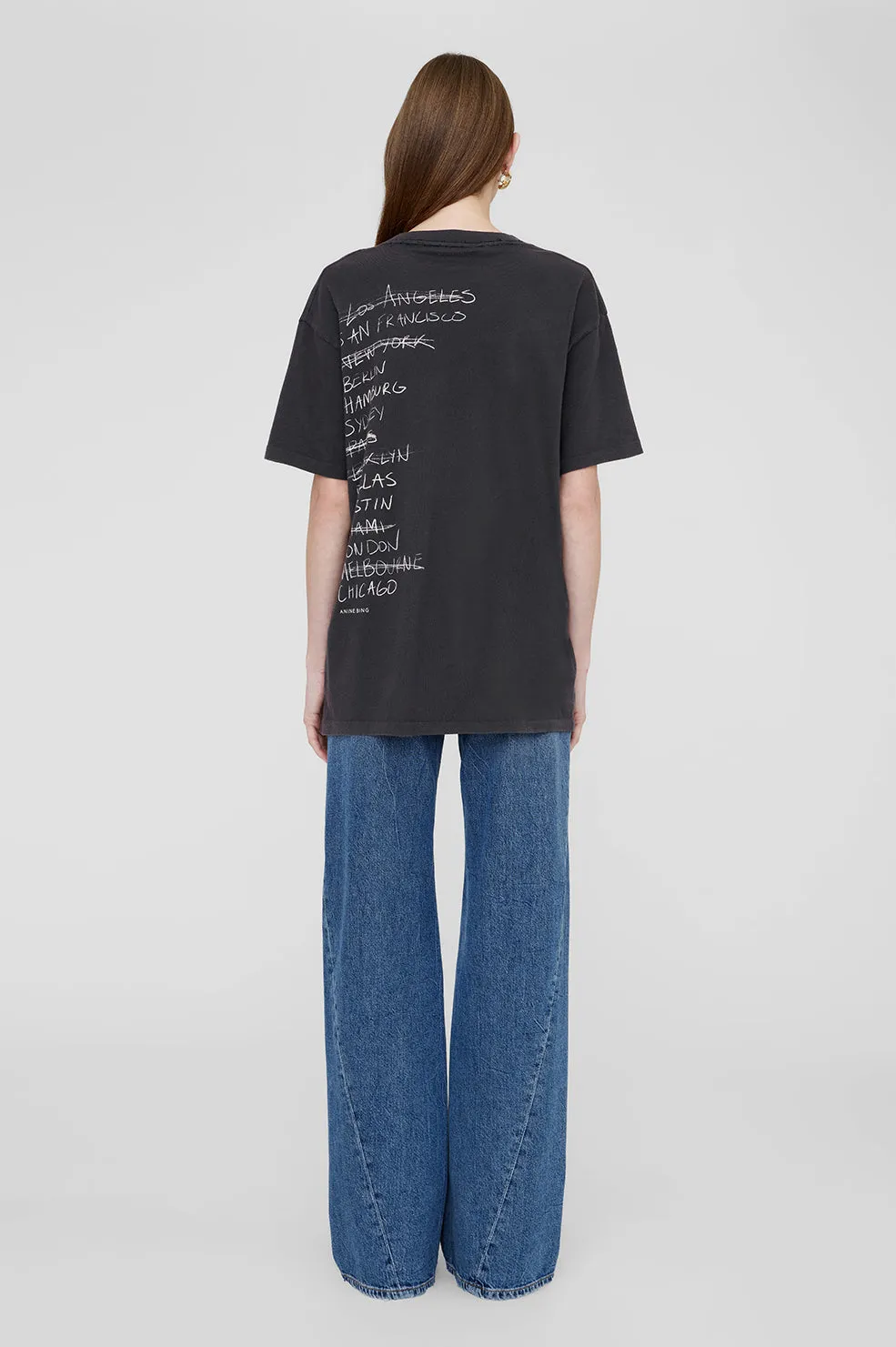 Anine Bing | Walker Tee Doodle - Vintage Black sold by Sister & Co product image thumbnail 3