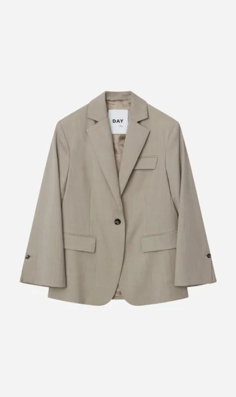 Day Birger Et Mikkelsen | Ezra Blazer - Petrified Oak Melange sold by Sister & Co