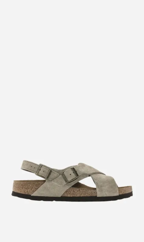 Birkenstock | Tulum Soft Foot Bed Suede Regular - Taupe sold by Sister & Co