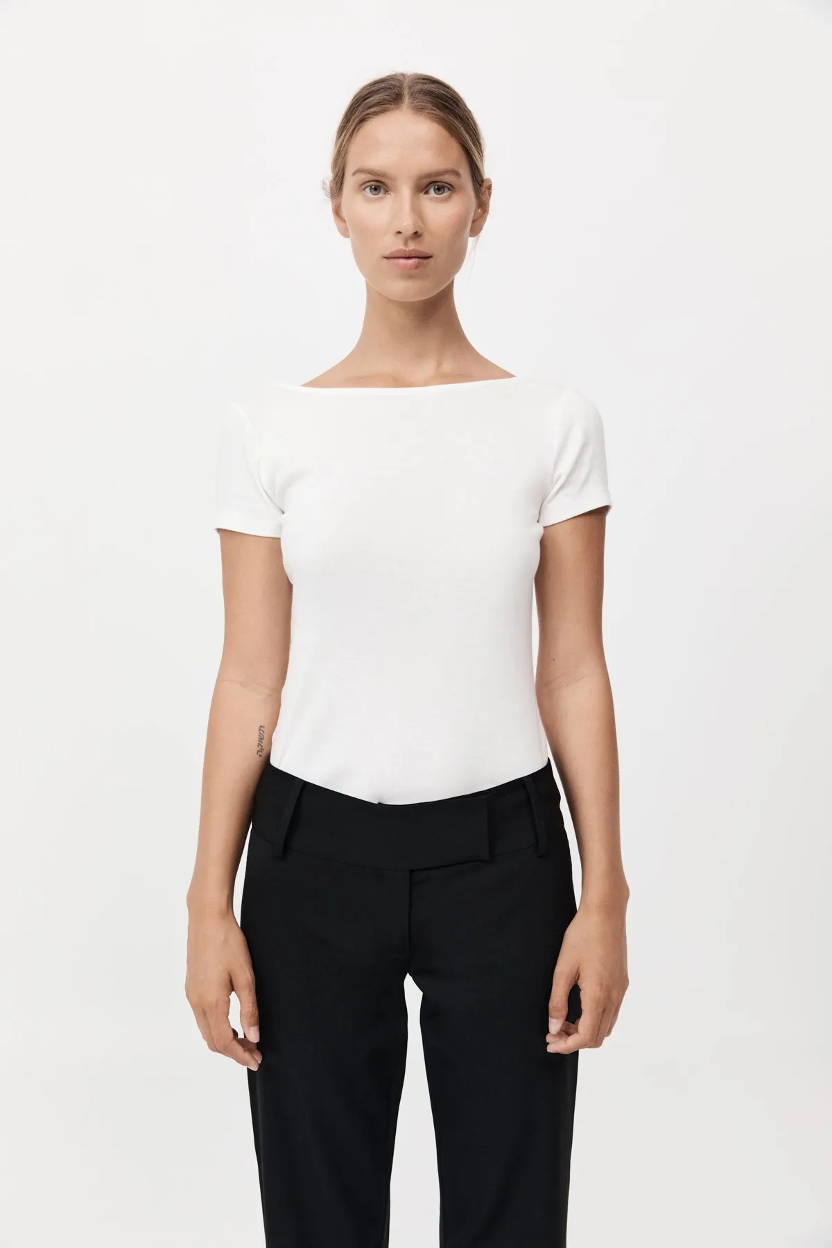 St Agni | Organic Cotton Ballet Top - White sold by Sister & Co product image thumbnail 2