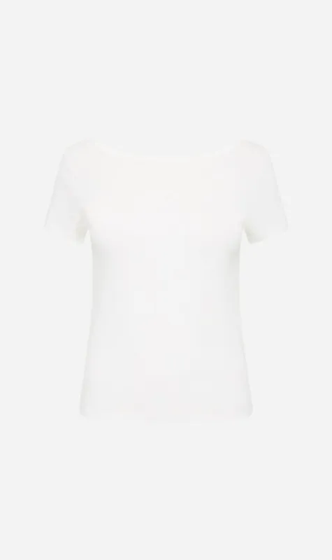 St Agni | Organic Cotton Ballet Top - White sold by Sister & Co