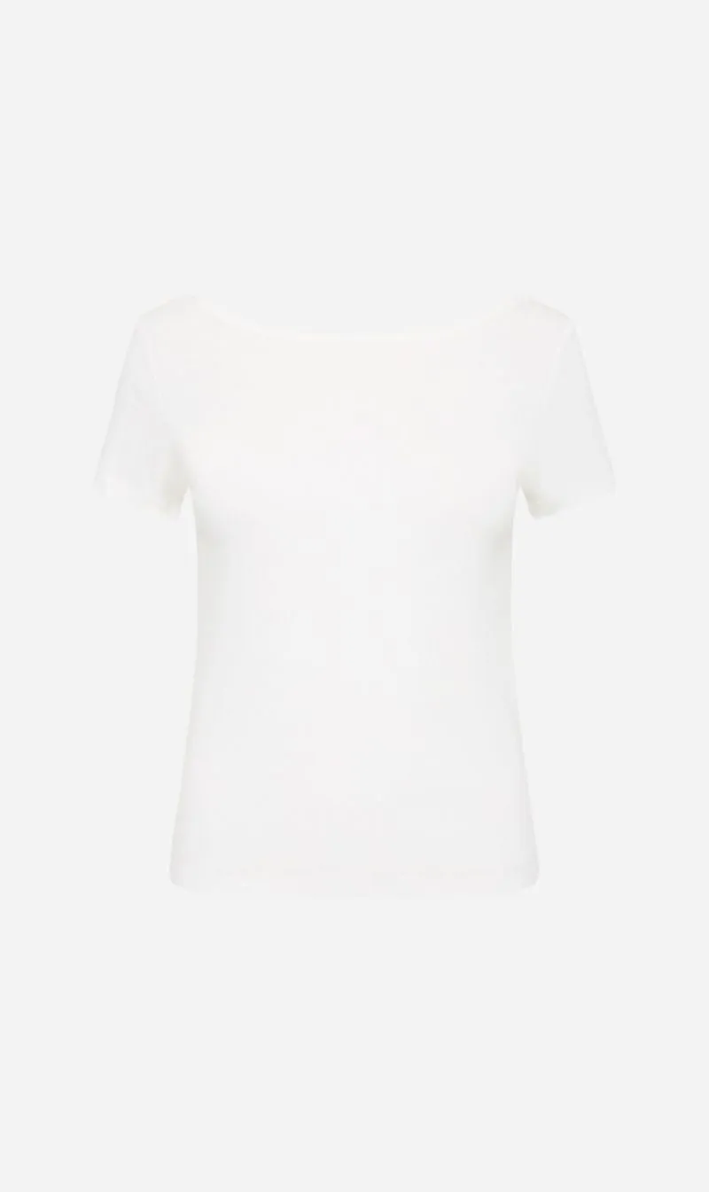 St Agni | Organic Cotton Ballet Top - White sold by Sister & Co