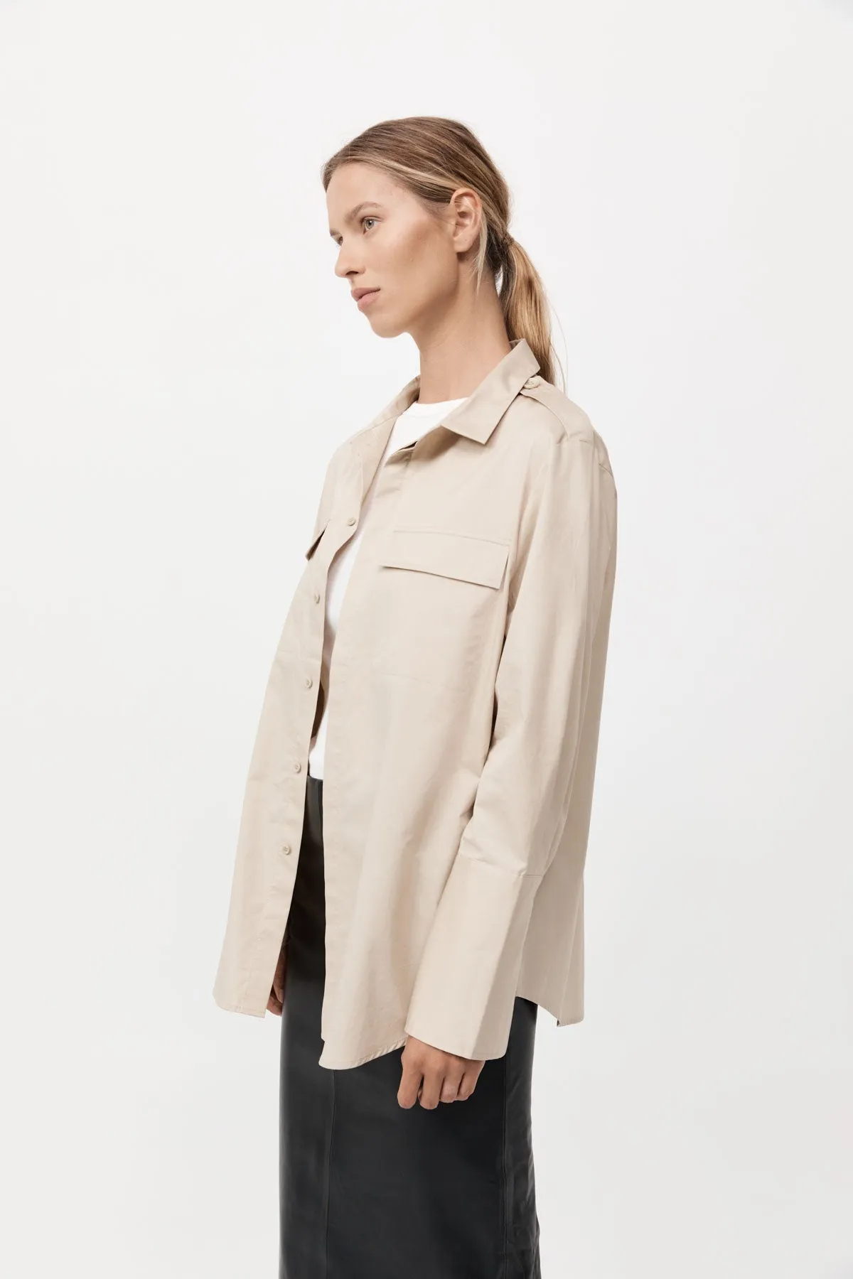 St Agni | Classic Utility Shirt - Champagne sold by Sister & Co product image thumbnail 5