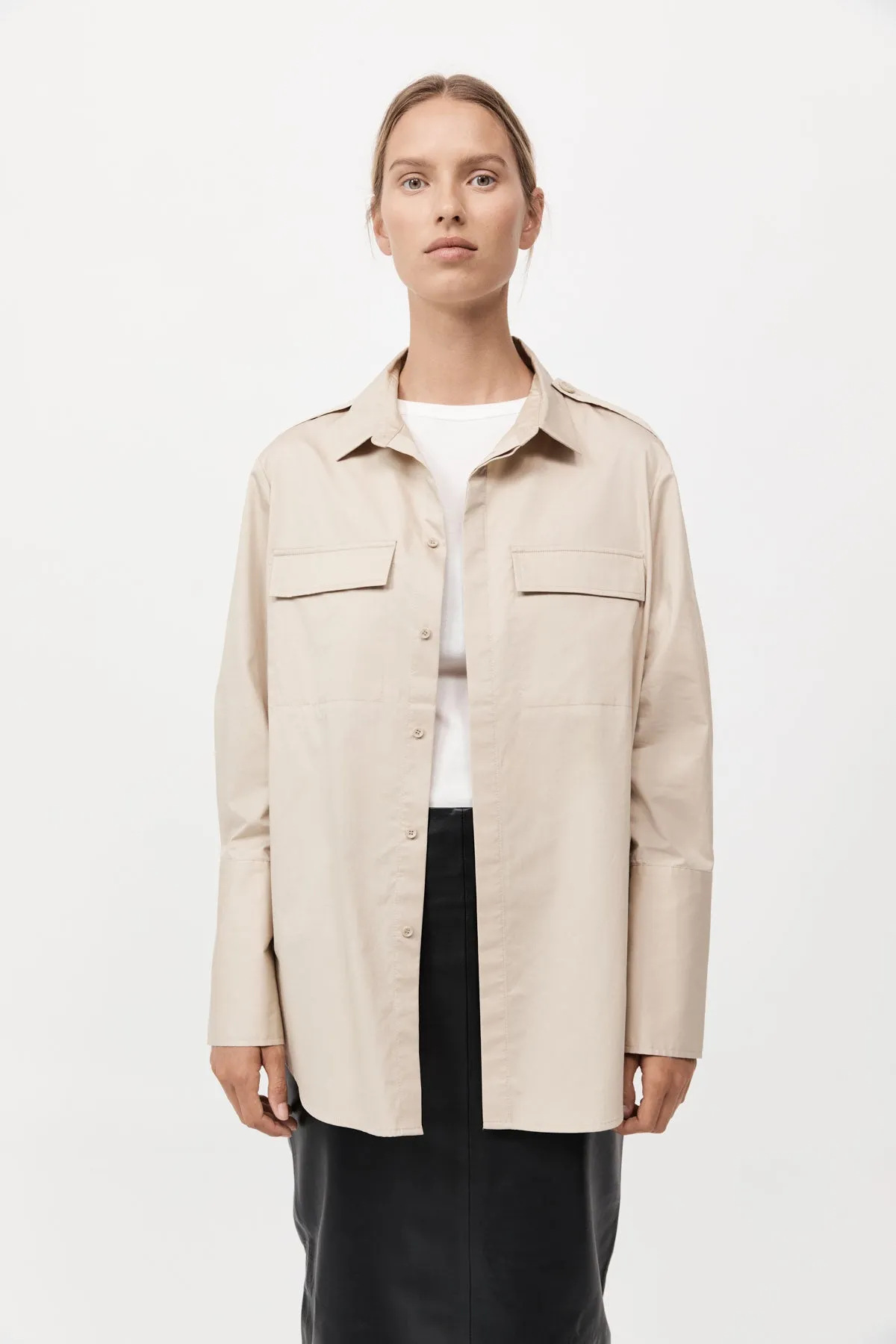 St Agni | Classic Utility Shirt - Champagne sold by Sister & Co product image thumbnail 2