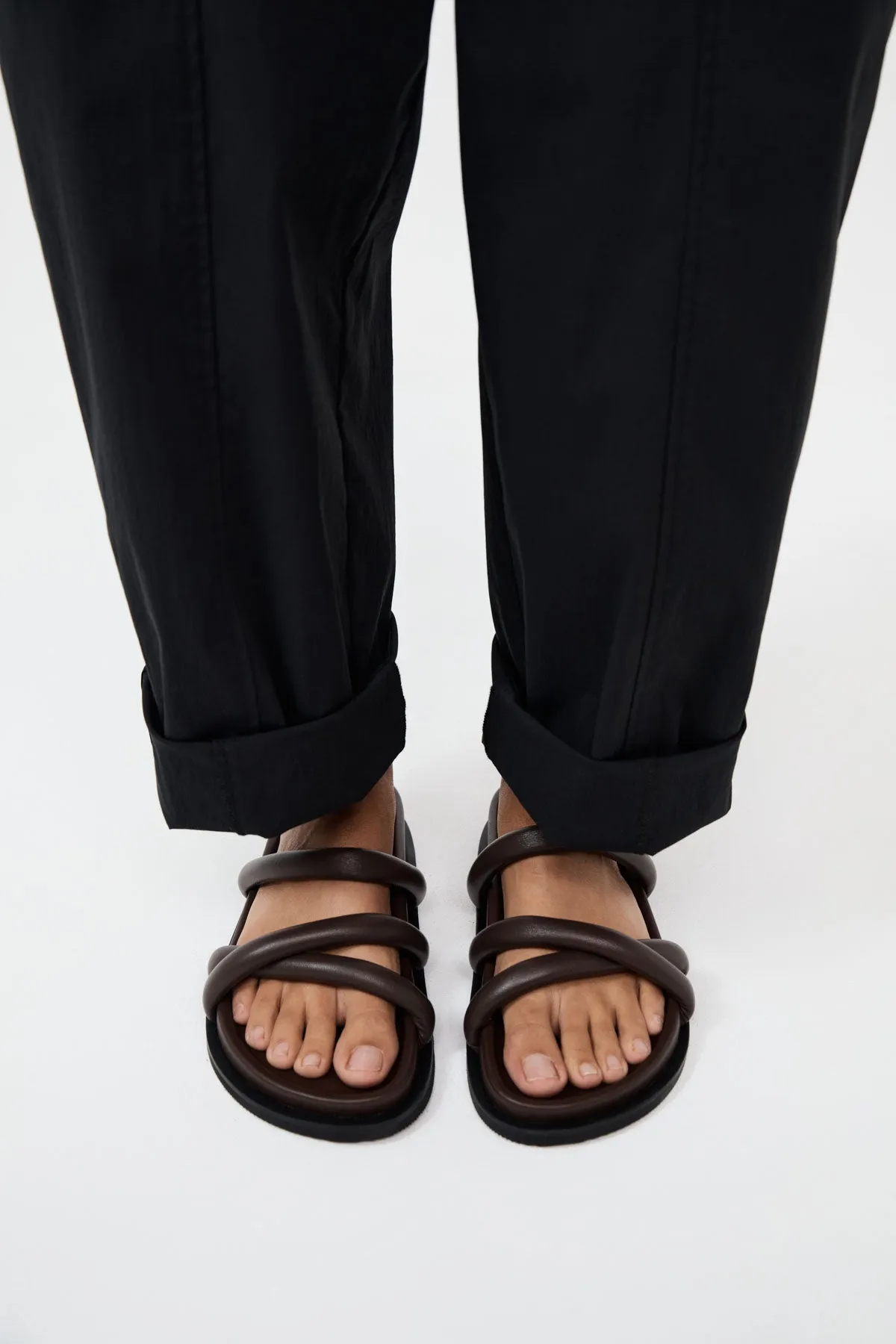 St Agni | Soft Cross Strap Slide - Chocolate sold by Sister & Co product image thumbnail 2