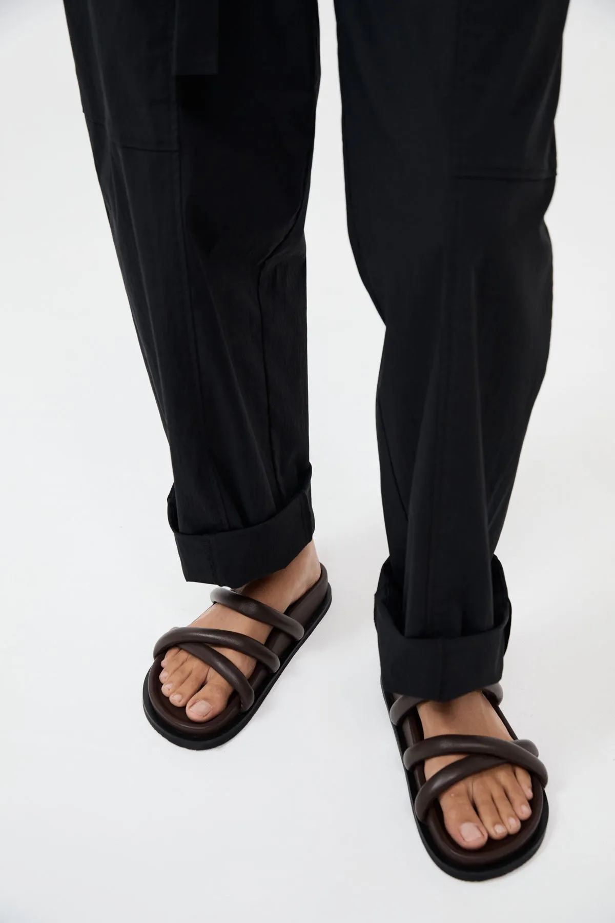 St Agni | Soft Cross Strap Slide - Chocolate sold by Sister & Co product image thumbnail 4