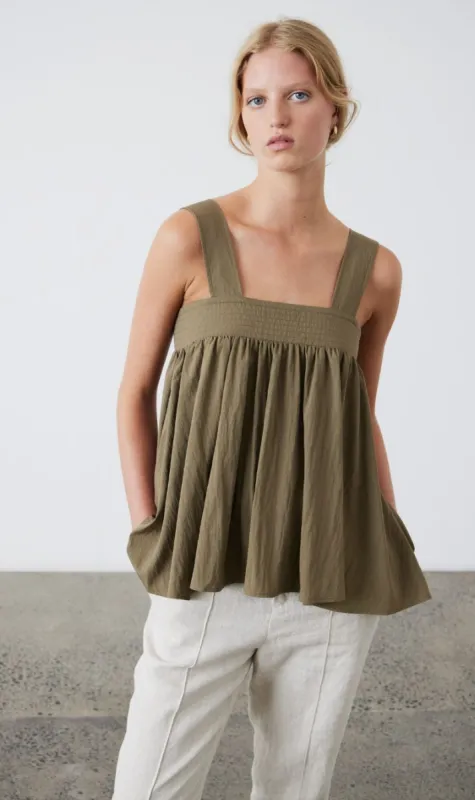 Laing | Ana Top - Khaki sold by Sister & Co