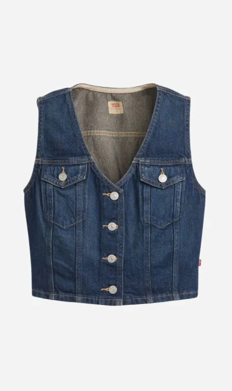 Levi's | Bella Denim Corset - Dark Side Scrape sold by Sister & Co