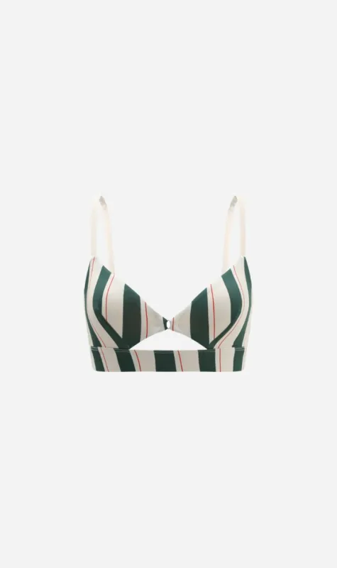 Dear Dylan | Cut Out Swim Bralette - Bistro Stripe sold by Sister & Co