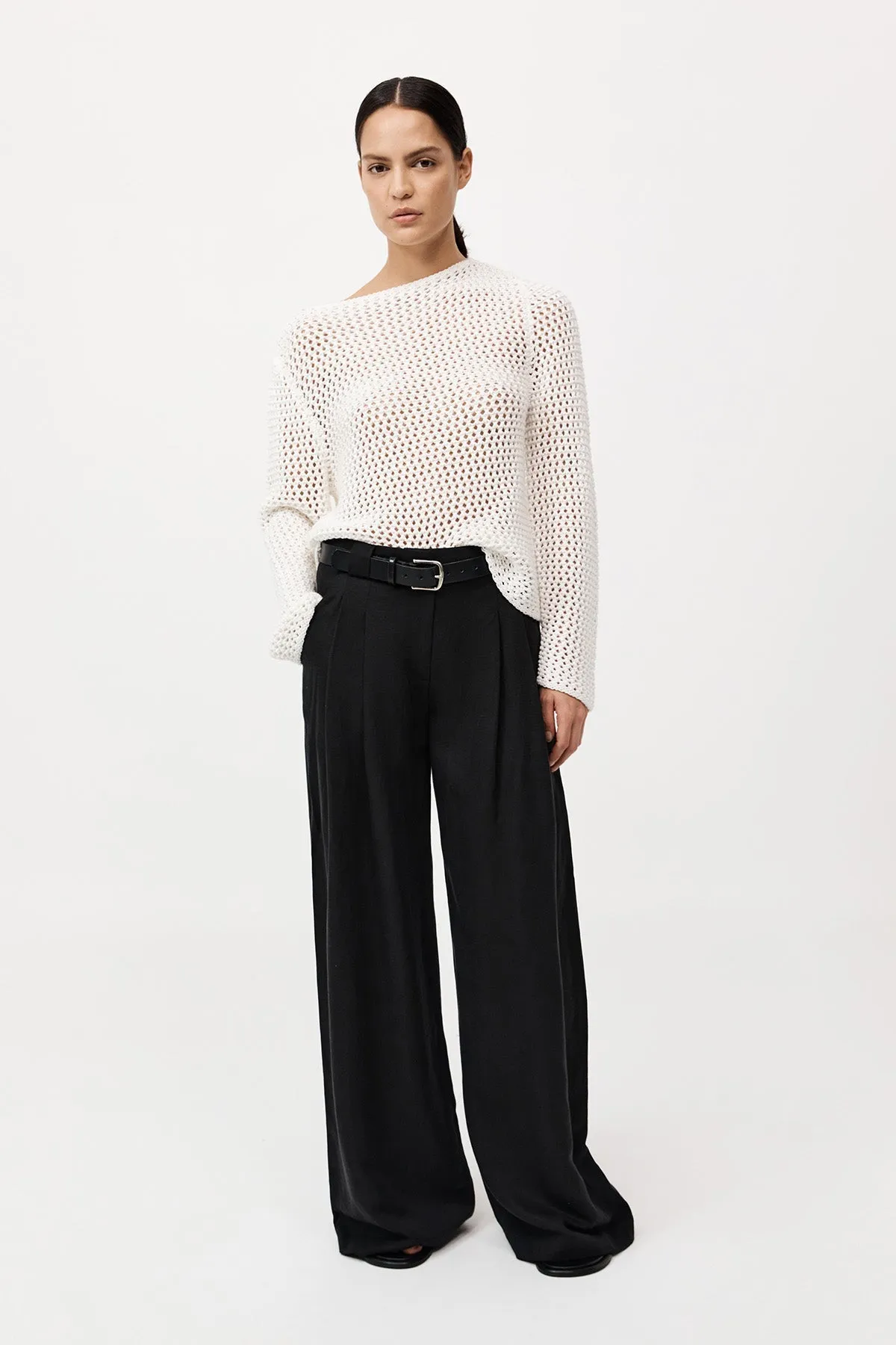 St Agni | Cotton Crochet Jumper - Off White sold by Sister & Co product image thumbnail 2