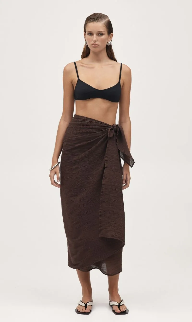 Marle | Hattie Sarong - Chocolate sold by Sister & Co