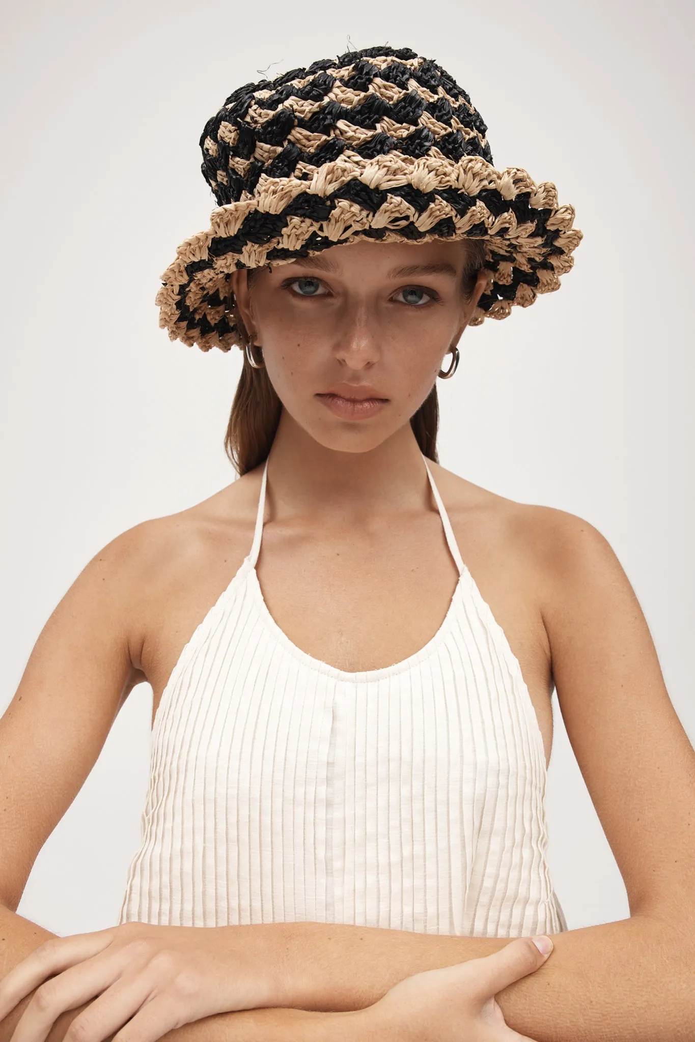 Marle | Lola Hat - Natural/Black sold by Sister & Co product image thumbnail 2