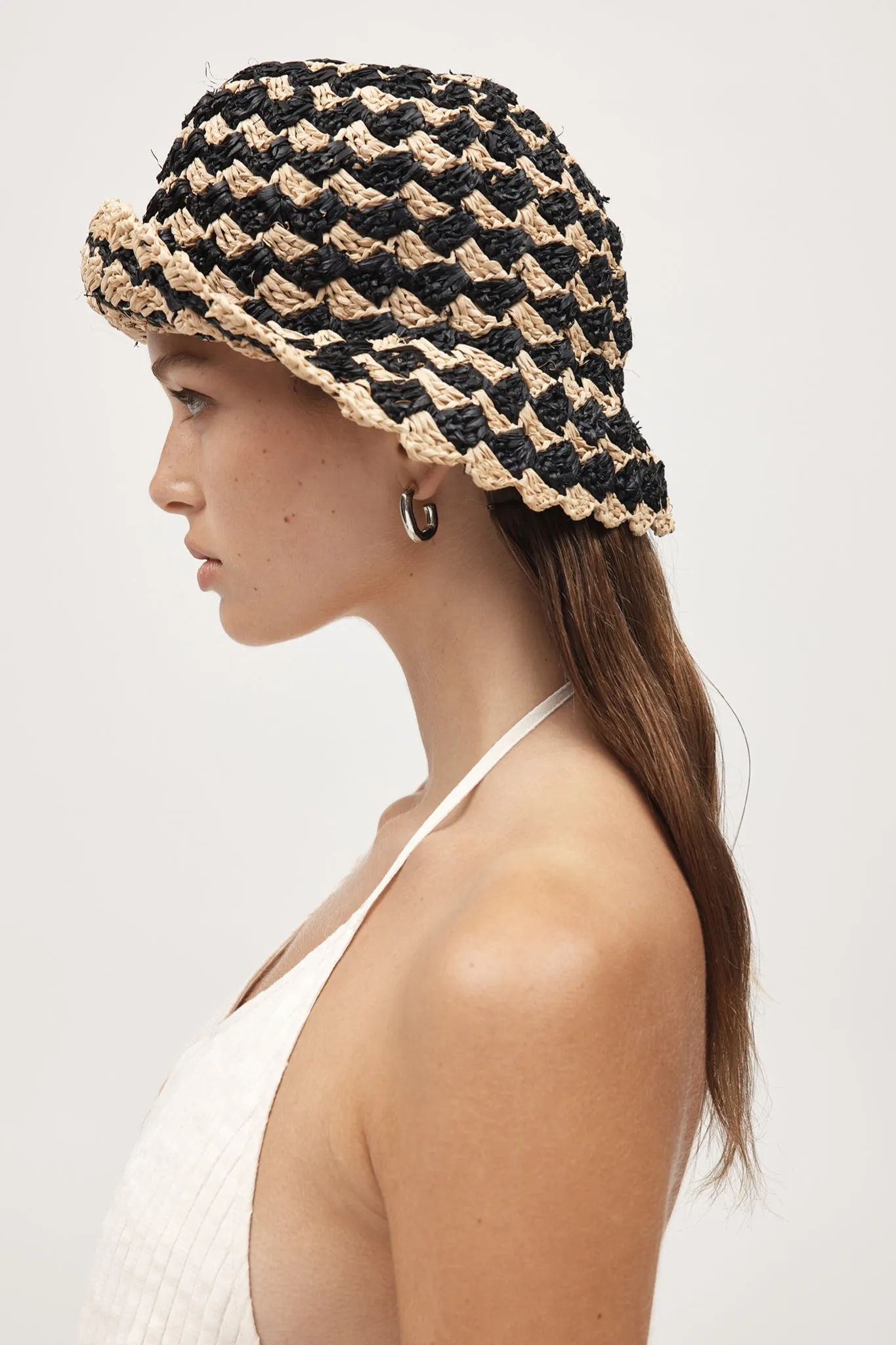 Marle | Lola Hat - Natural/Black sold by Sister & Co product image thumbnail 3