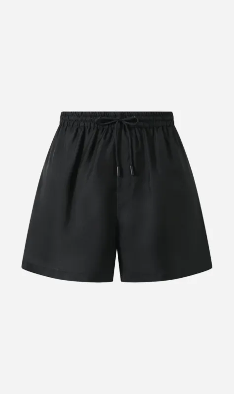 Dear Dylan | Silk Twill Drawstring Short - Noir sold by Sister & Co