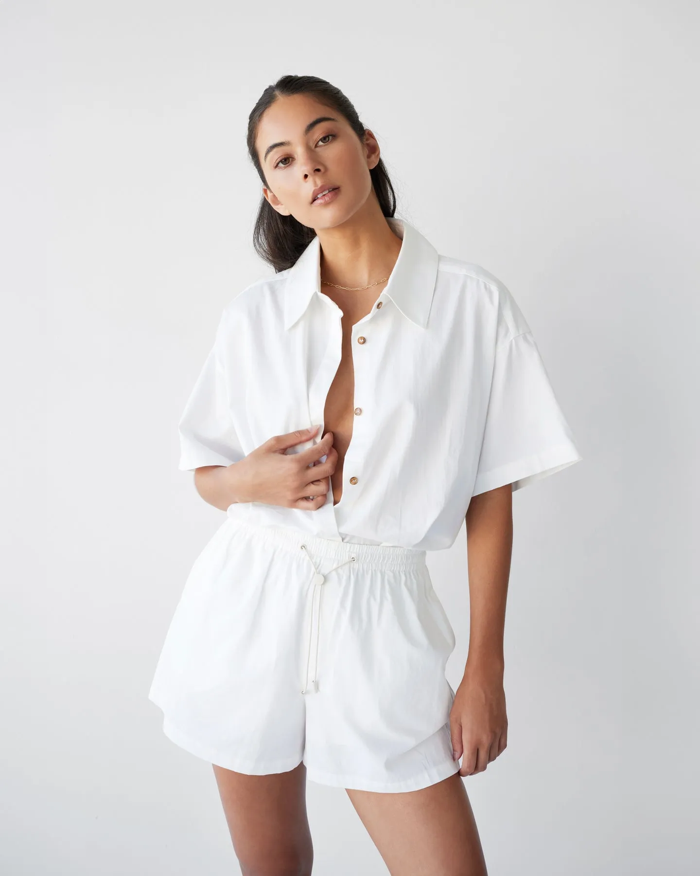Dear Dylan | Lawn Oversized Shirt - Blanc sold by Sister & Co product image thumbnail 2
