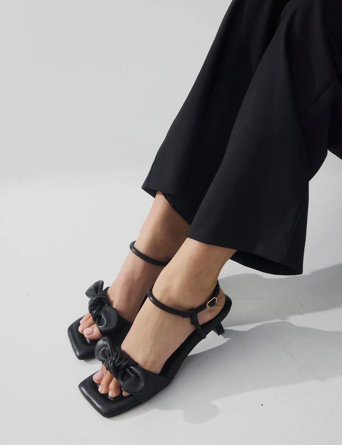 La Tribe | Bow Kitten Heel - Black sold by Sister & Co product image thumbnail 2