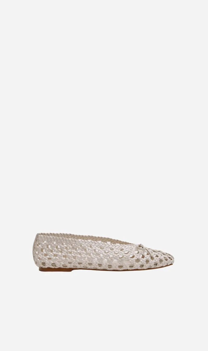 La Tribe | Margot Ballet Flat - Cream sold by Sister & Co