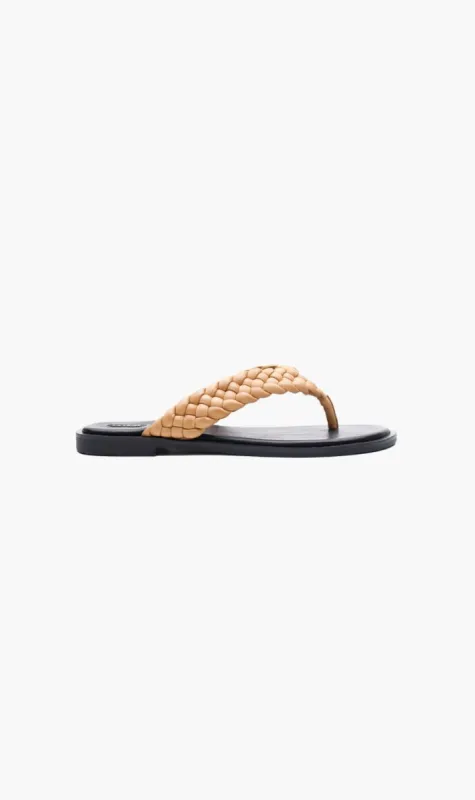 La tribe | Braided Thong - Light Tan sold by Sister & Co