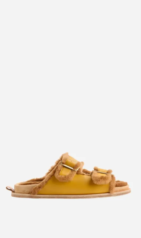 Forte Forte | Nappa Leather Sandals With Buckles - Orca sold by Sisters & Co