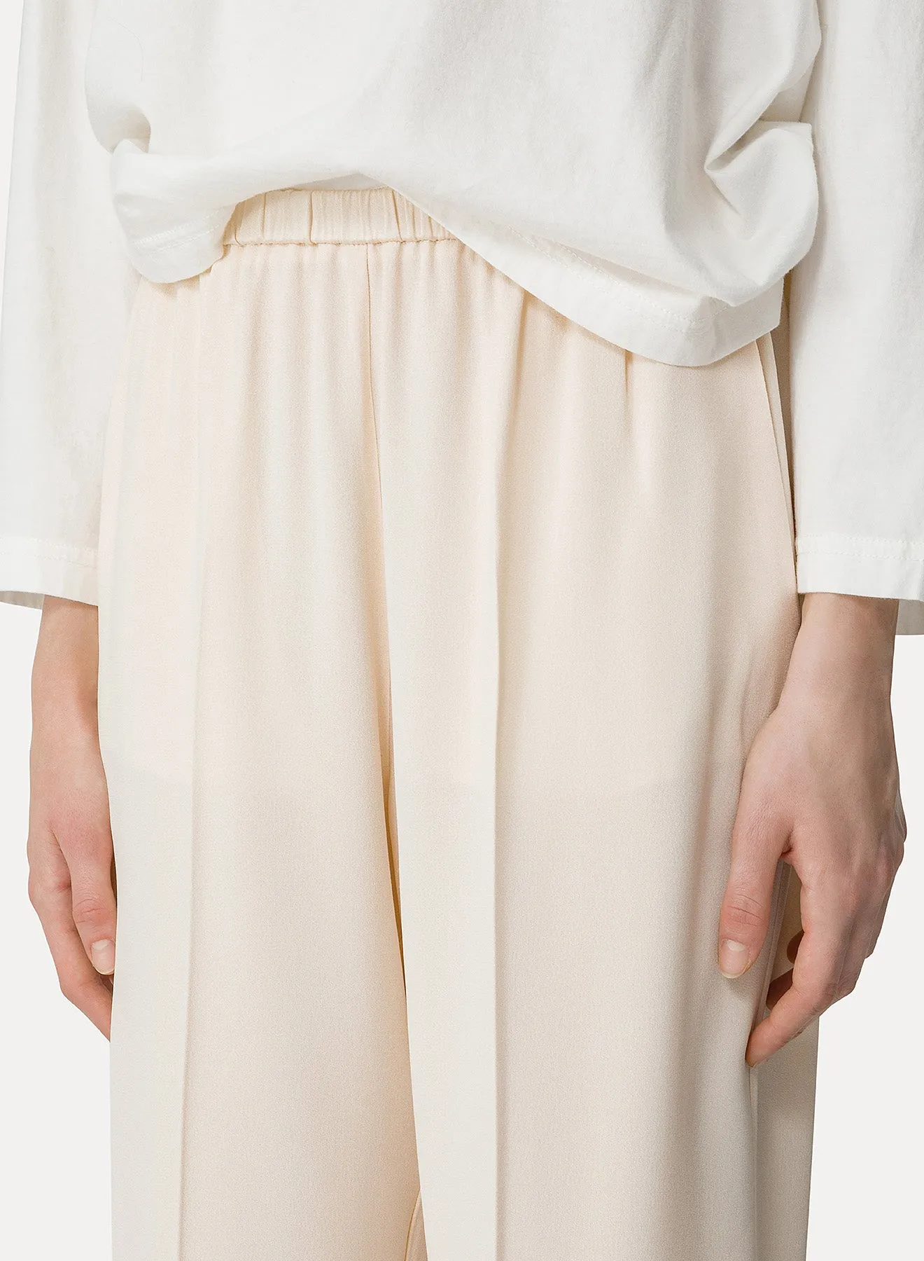 Forte Forte | Envers Satin Flared Pants - Ivory sold by Sister & Co product image thumbnail 4