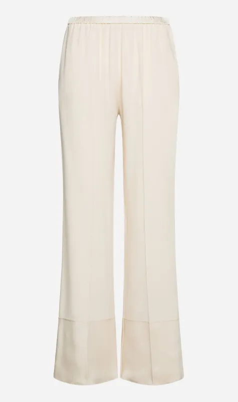Forte Forte | Envers Satin Flared Pants - Ivory sold by Sister & Co