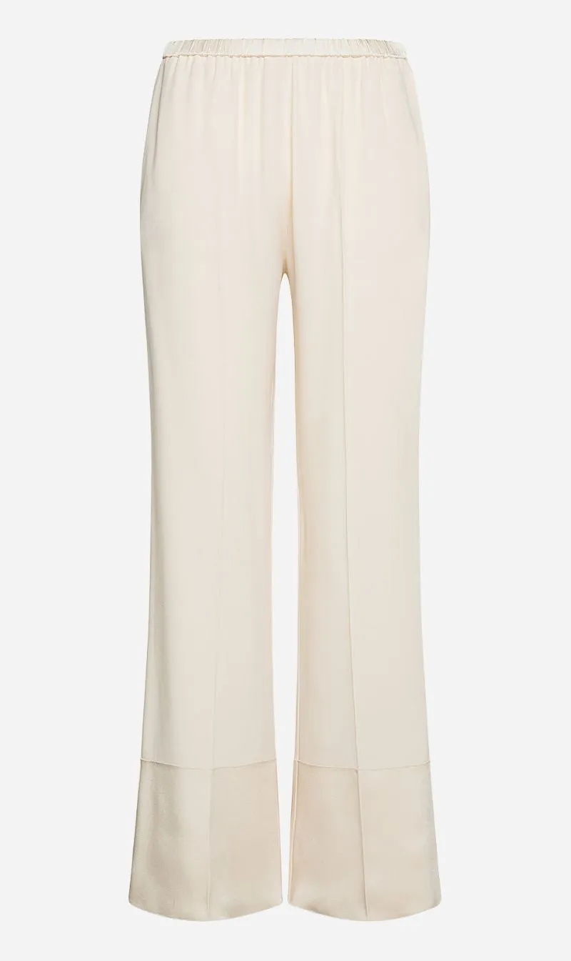 Forte Forte | Envers Satin Flared Pants - Ivory sold by Sister & Co