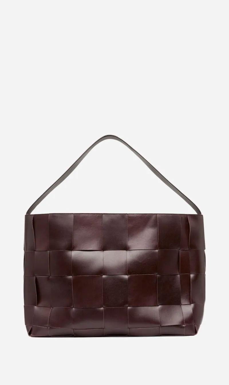 St Agni | Woven Large Tote - Chocolate sold by Sister & Co