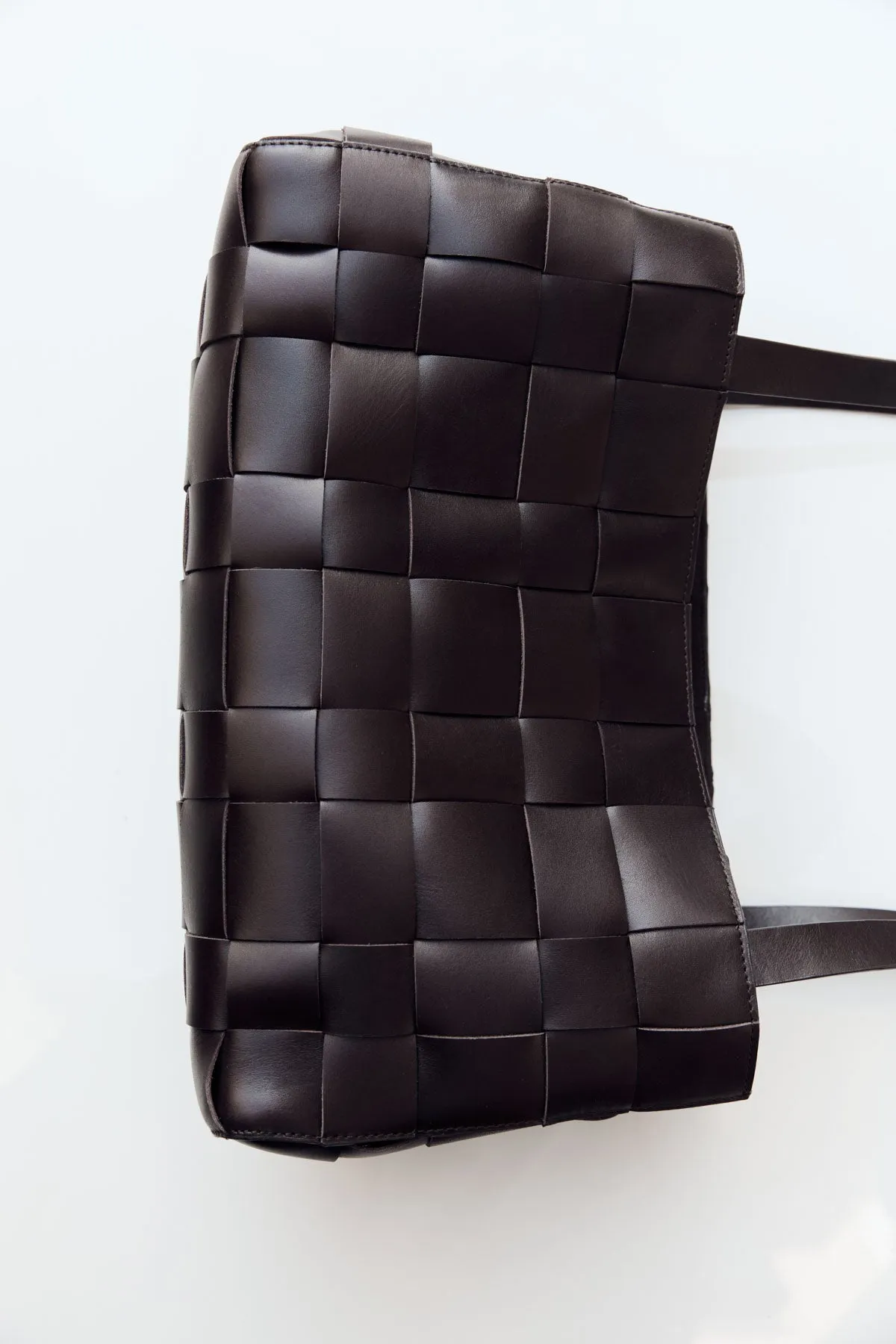 St Agni | Slim Woven Tote - Chocolate sold by Sister & Co product image thumbnail 5