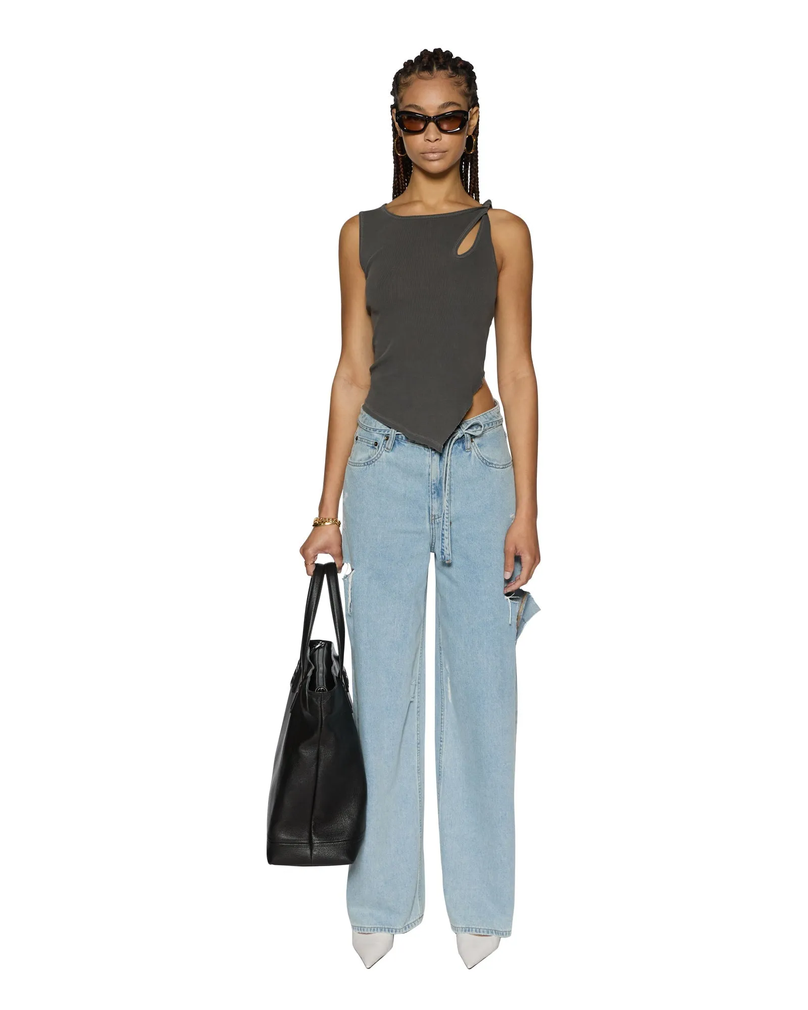 Ksubi | Twisted Tank - Charcoal sold by Sister & Co product image thumbnail 4