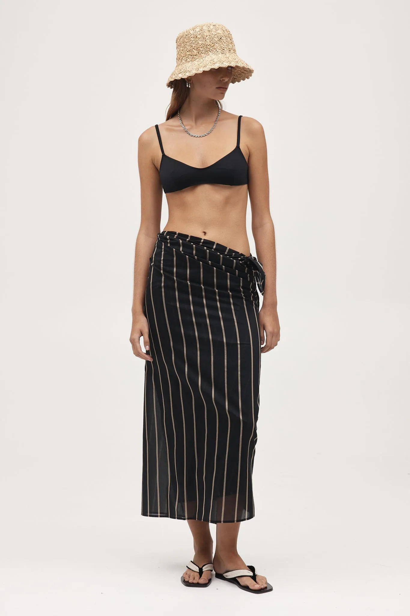Marle | Hattie Sarong - Black Stripe sold by Sister & Co product image thumbnail 2